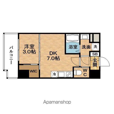 SERENITEFUKUSHIMAALIA(1DK/12階)の間取り写真