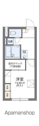 レオパレスシャルム北6条(1K/1階)の間取り写真