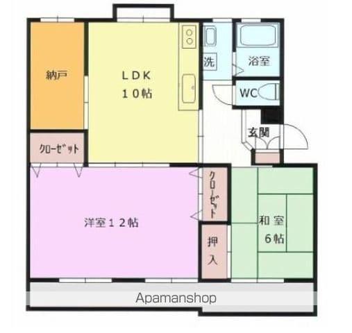 コーポやまたけ(2LDK/4階)の間取り写真