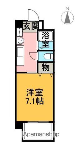 カーサエスペランサⅡ(1K/4階)の間取り写真