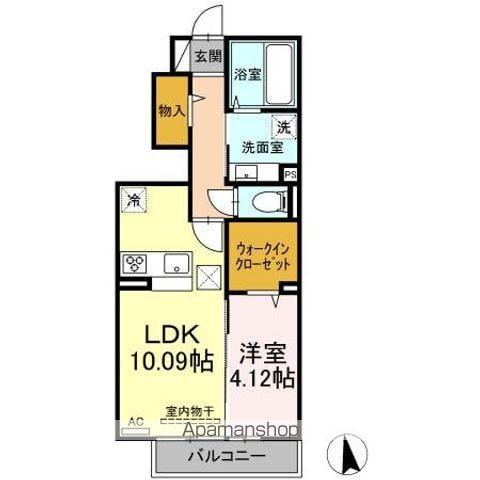 ガーデンリーフ平和台 B棟(1LDK/1階)の間取り写真