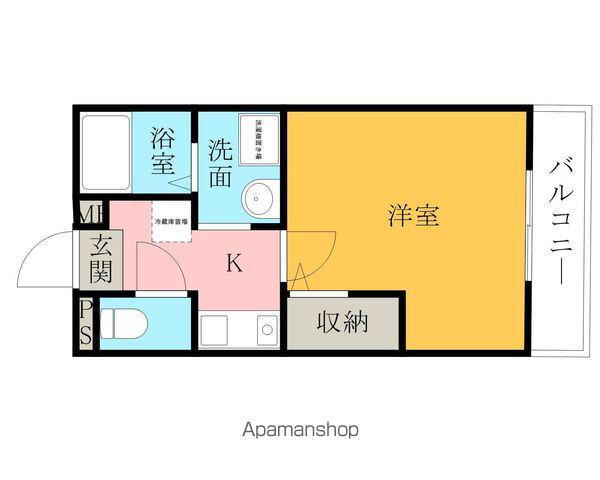セジュールMARUGEN C棟(1K/1階)の間取り写真