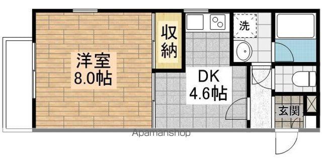 要ハイツ(1DK/2階)の間取り写真