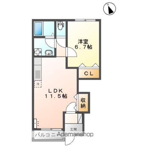 ボンヌールパンションⅠ(1LDK/1階)の間取り写真