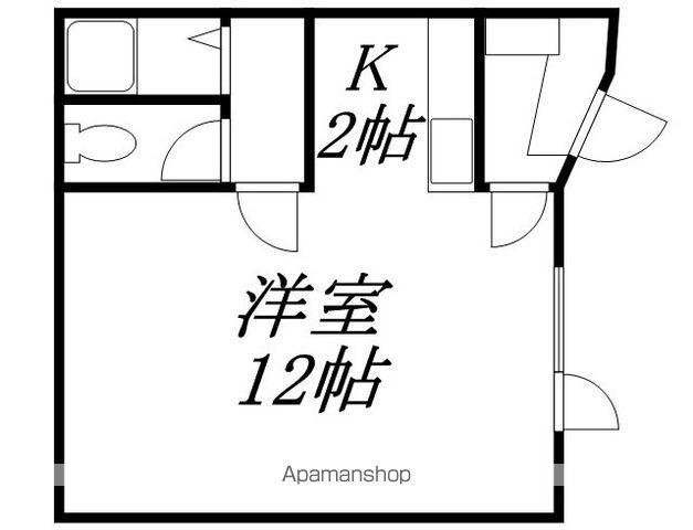 道南いさりび鉄道 七重浜駅 徒歩16分 2階建 築36年(ワンルーム/1階)の間取り写真