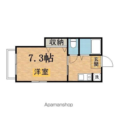 多摩ヒルズ2(1K/2階)の間取り写真