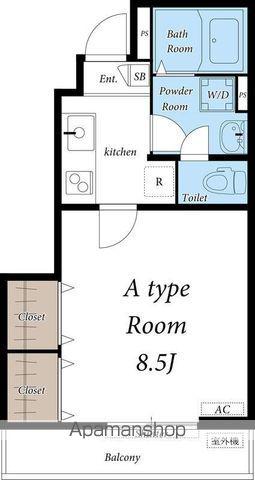 リブリ・さくら大工(1K/1階)の間取り写真