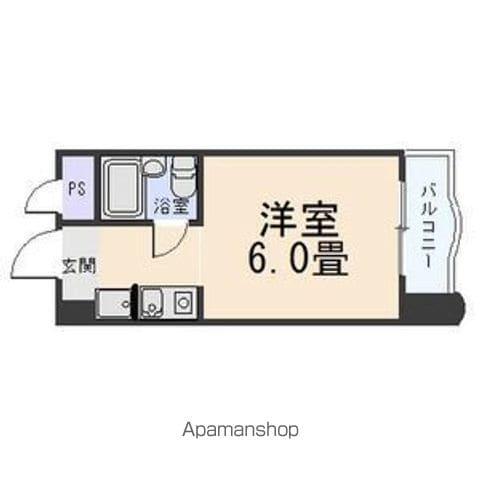 キャンドルつちや(ワンルーム/3階)の間取り写真