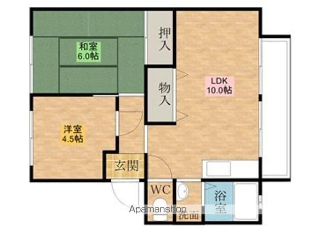サンシティー西大路(2LDK/2階)の間取り写真