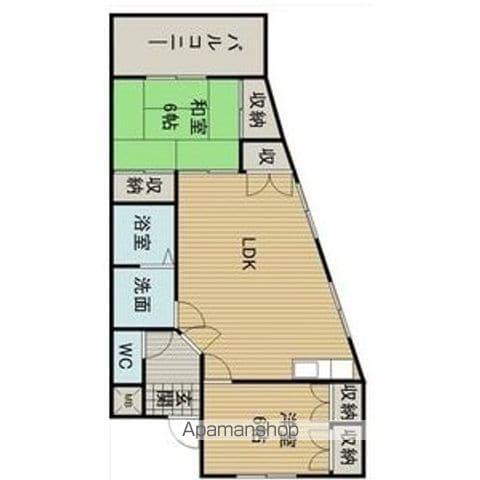 ルシエ春日井(2LDK/4階)の間取り写真