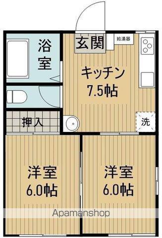 KコーポⅡ(2DK/1階)の間取り写真