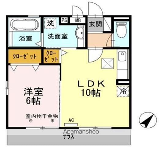 モンテセーイ(1LDK/1階)の間取り写真