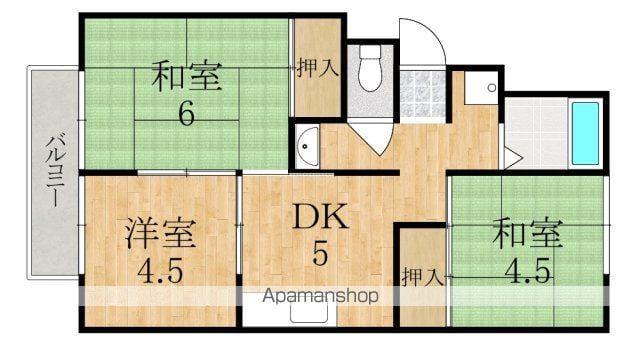 ハイツイヨマタ(3DK/1階)の間取り写真