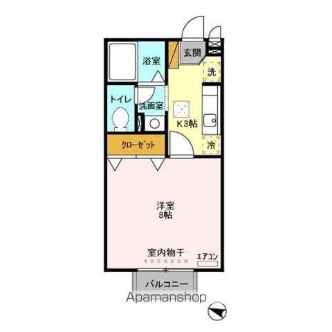 ATHENA(1K/1階)の間取り写真