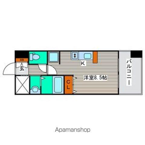 スクエア泉中央(ワンルーム/2階)の間取り写真