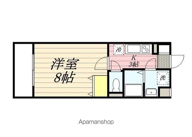 オーシャンブルー(1K/3階)の間取り写真