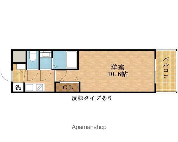 スプランディッド京橋イースト(1K/3階)の間取り写真