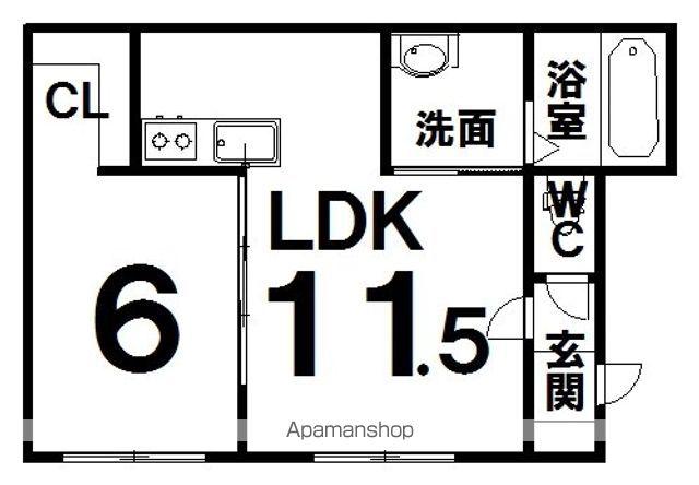 シルクロユニ(1LDK/3階)の間取り写真