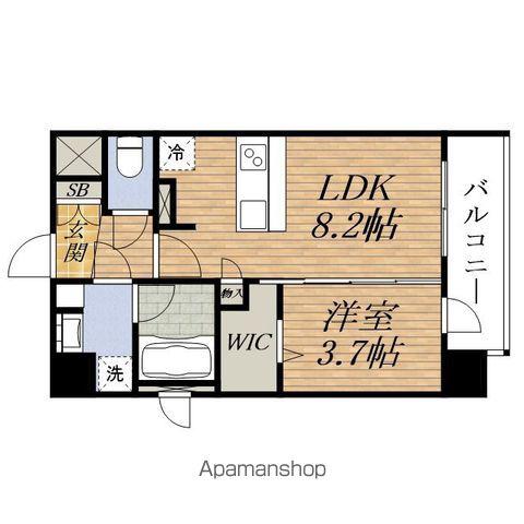 プランドール シンキタノ(1LDK/3階)の間取り写真