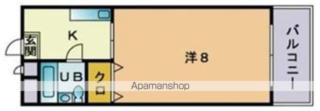 カサパルク(1K/2階)の間取り写真