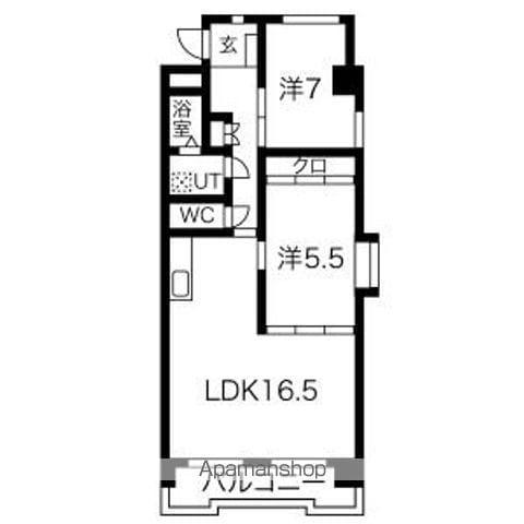 ウィンザ-K&Y(2LDK/2階)の間取り写真