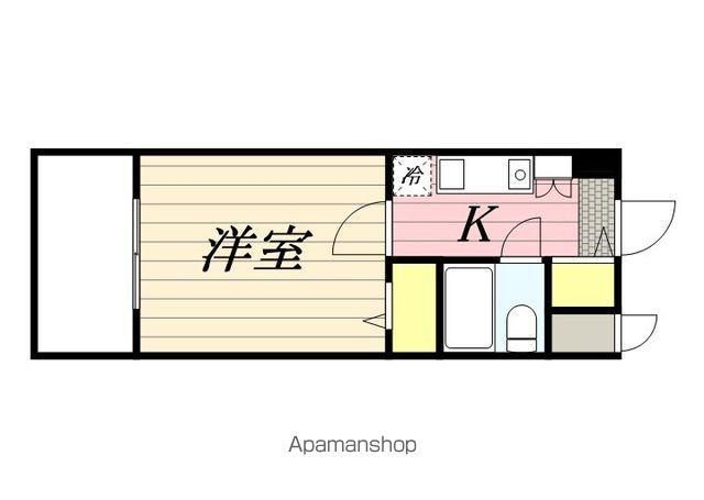 ラ・レジダンス・ド・シャルール(1K/7階)の間取り写真