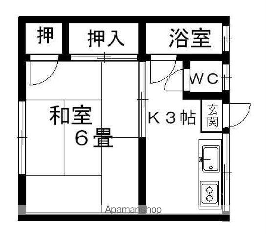 井上アパート(1K/1階)の間取り写真