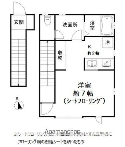 DCグレース(1K/2階)の間取り写真