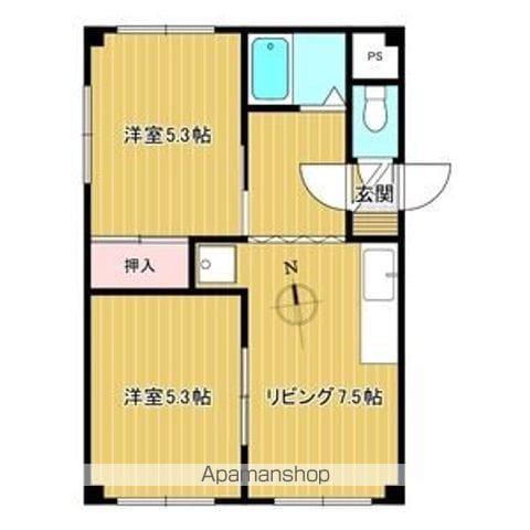 リザーブひばりヶ丘(2LDK/4階)の間取り写真