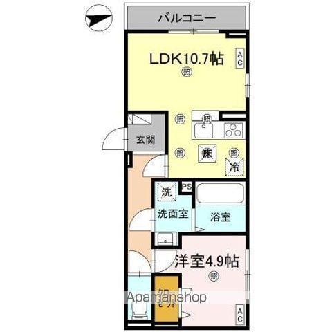 アルチェヴィータ(1LDK/1階)の間取り写真