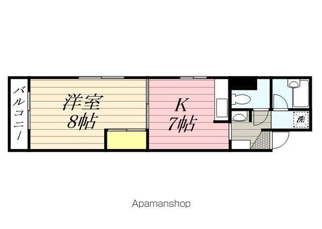エトランゼ12宮本(1K/1階)の間取り写真