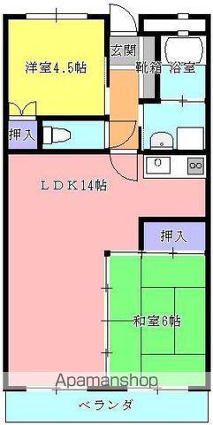 UMK延岡ビル(2LDK/2階)の間取り写真
