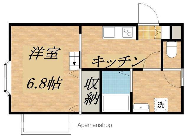 デイ・ブリッヂ(1K/1階)の間取り写真