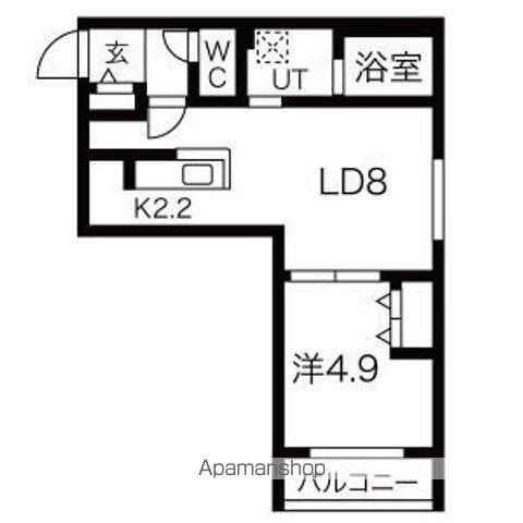 ASTER SOLANA(1LDK/4階)の間取り写真