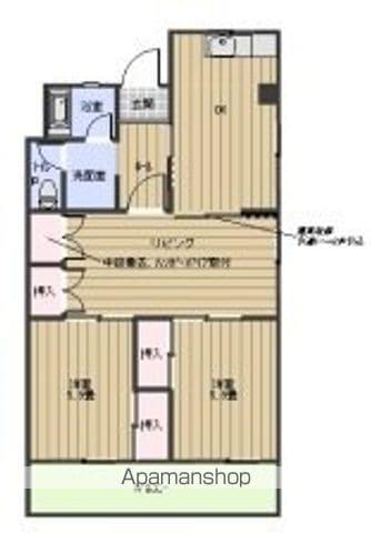 第2信栄ハイツ(3DK/3階)の間取り写真