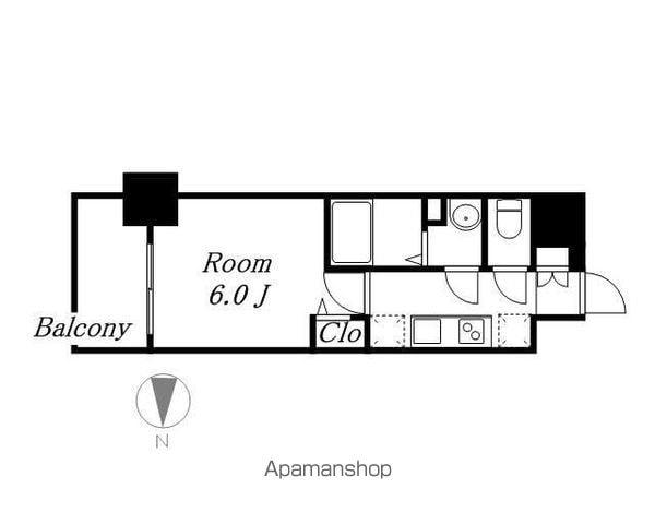 プレサンス丸の内アドブル(1K/9階)の間取り写真