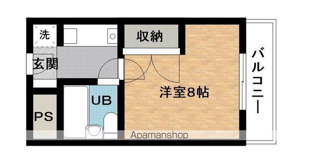 ストークヒルズ(1K/1階)の間取り写真