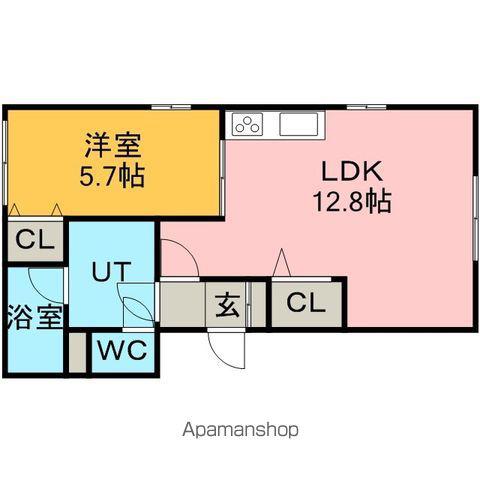 ラーチ麻生(1LDK/3階)の間取り写真
