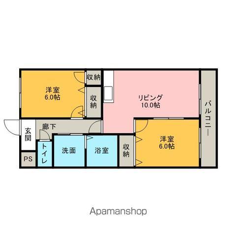 トレステーラ花みず木(2LDK/3階)の間取り写真