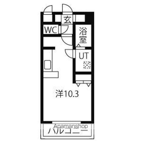 オーシャンフロントりんくう(ワンルーム/6階)の間取り写真