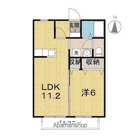 スカイコートⅡ(1LDK/2階)の間取り写真
