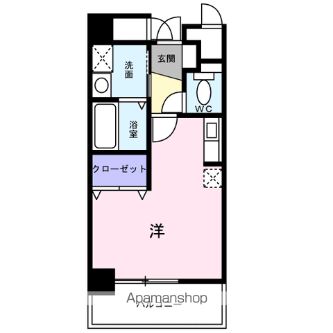 ジョリー柏(ワンルーム/1階)の間取り写真