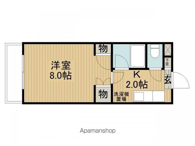 ビューロックウェーブA棟(1K/3階)の間取り写真