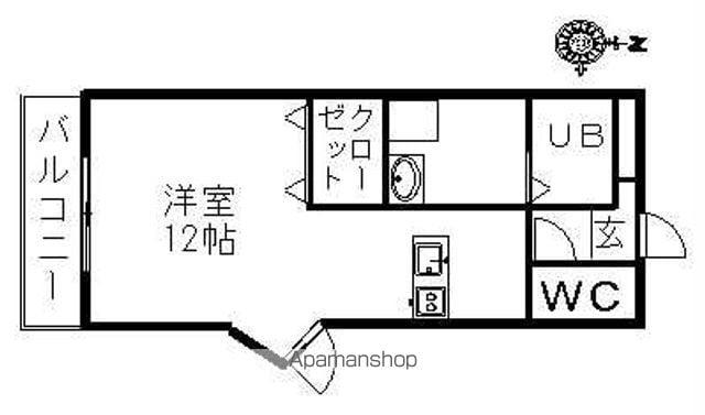 プレミール10番館(ワンルーム/3階)の間取り写真