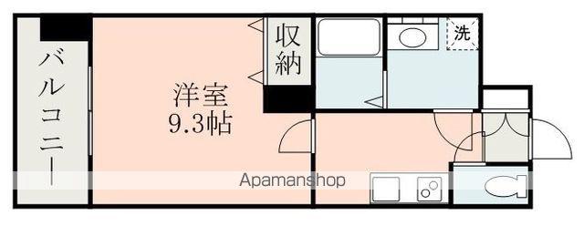 クロノス40新町Ⅲ(1K/6階)の間取り写真