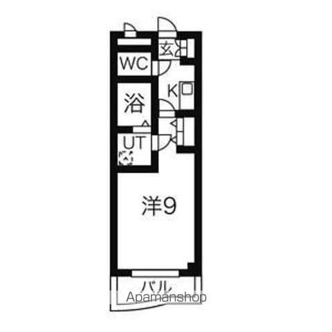 コスモなかね(1K/1階)の間取り写真
