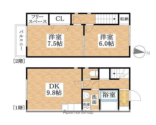 RIVERTE(2LDK)の間取り写真