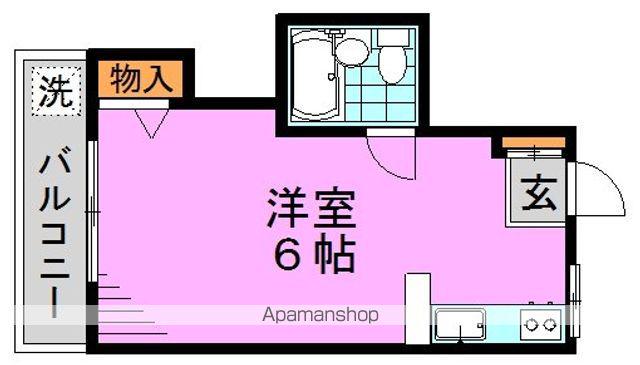 コーポ・パインウッド(ワンルーム/2階)の間取り写真