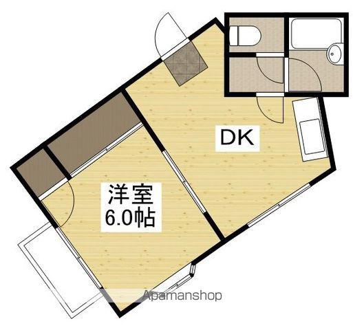 グリンベルⅡ(1DK/3階)の間取り写真