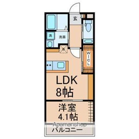 ブローバルコート新宿(1LDK/2階)の間取り写真